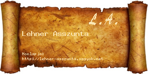 Lehner Asszunta névjegykártya